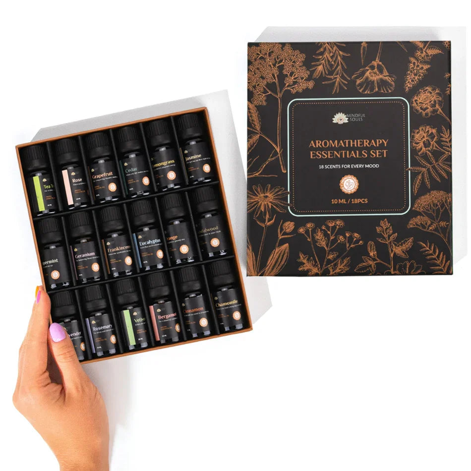 Himalayan Salt Fireplace Humidifier Lamp + FREE 18 Organic Essential Oils Set