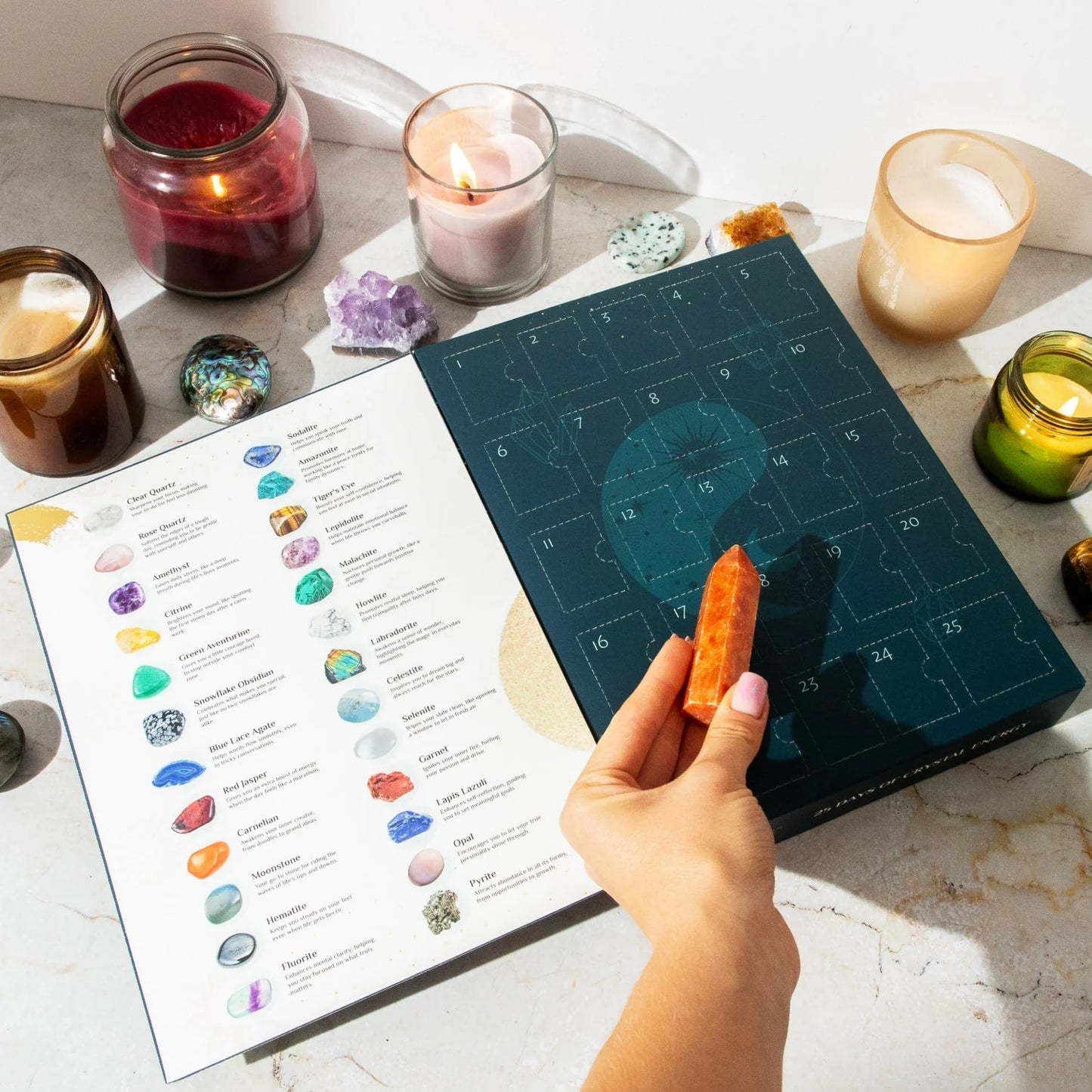 25-Day Crystal Advent Calendar + Crystal Christmas Tree FREE gift