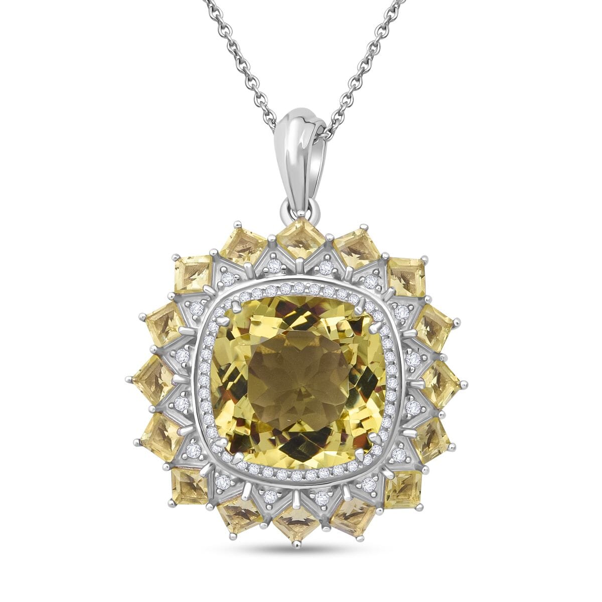 White Zircon Floral Necklace β Flourish with Calm and Clarity