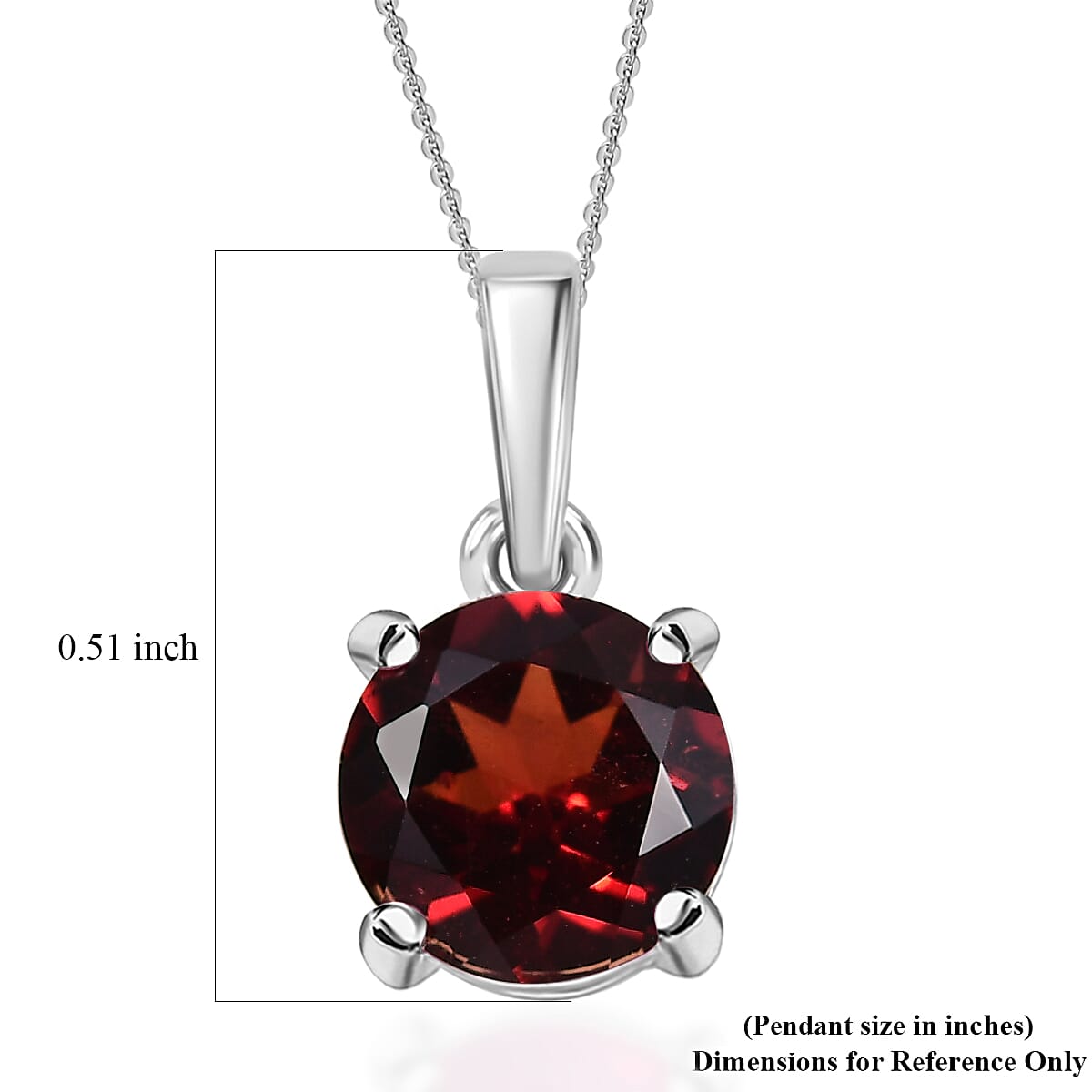 Choose Your Gemstone Pendant Necklace โ Rhodium-Plated Sterling Silver