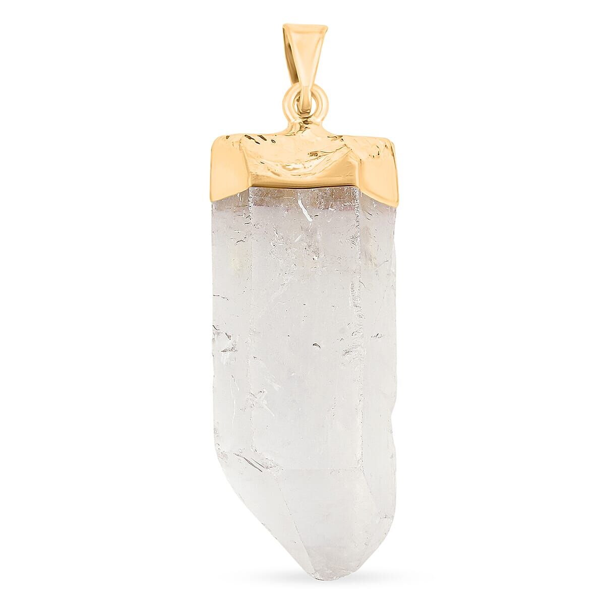 Clear Quartz Point Pendant – Gold Amplifier