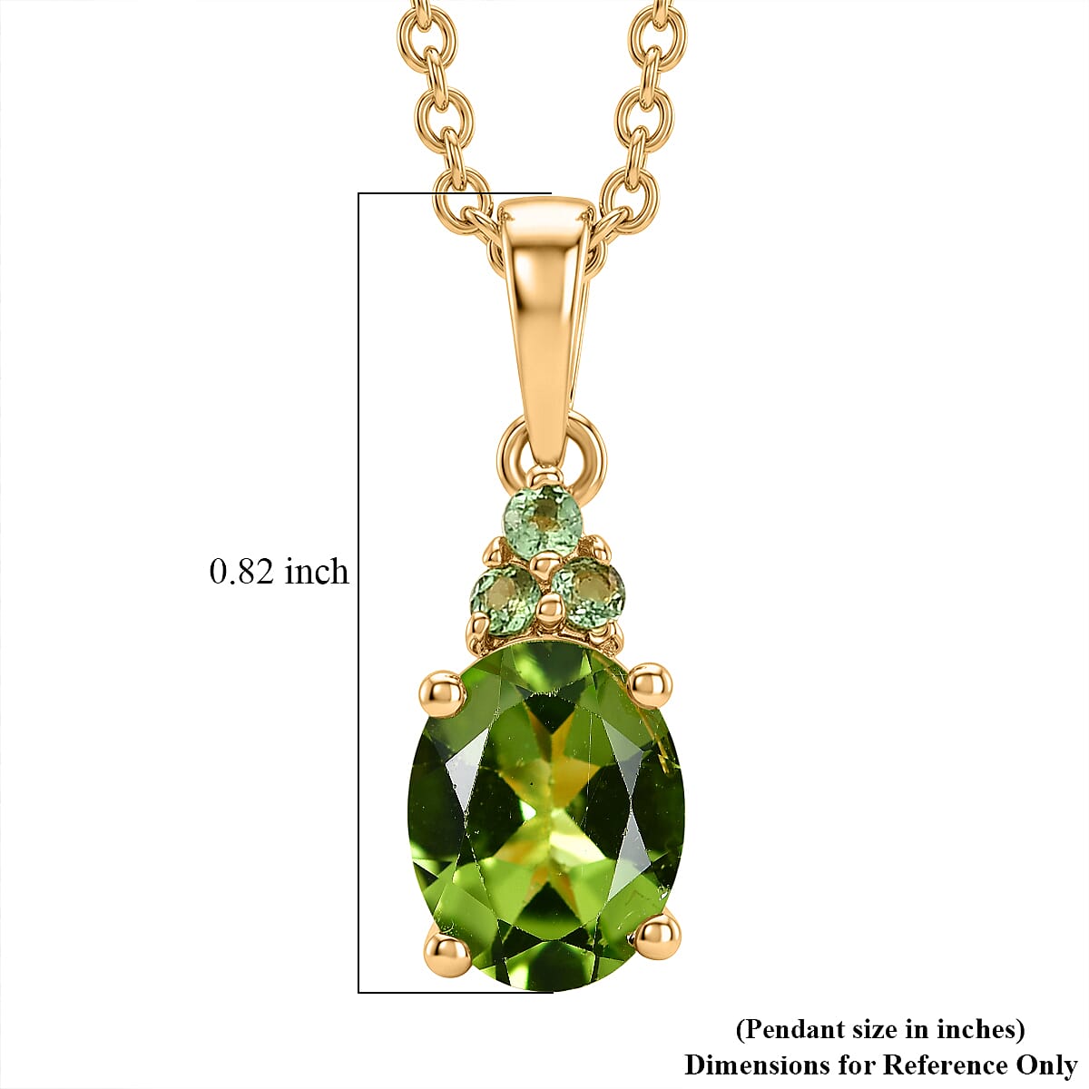 Peridot and Tsavorite Garnet Pendant