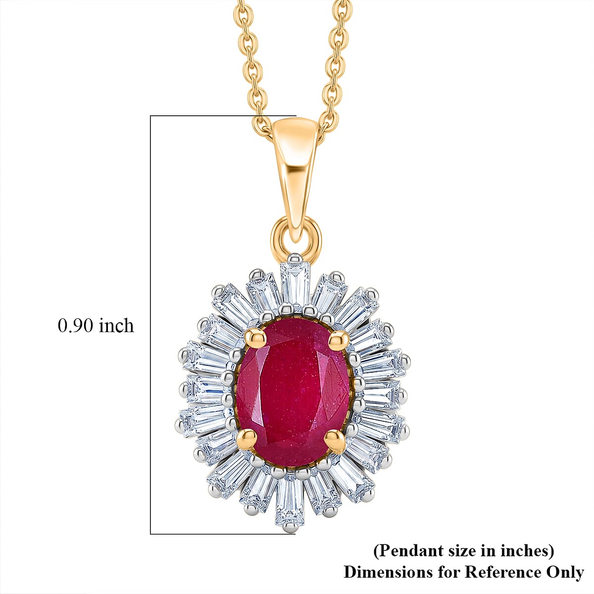 Niassa Ruby and Moissanite Pendant