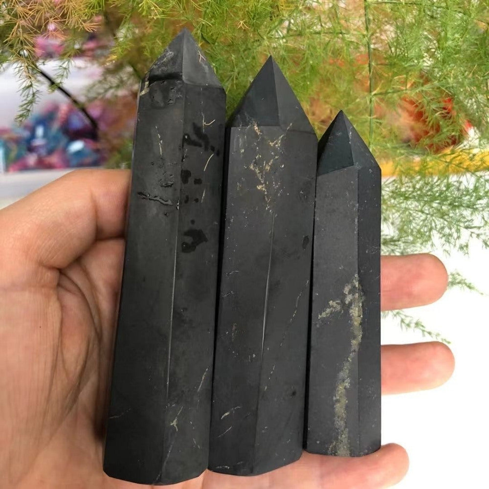 Shungite Stone Crystal Point