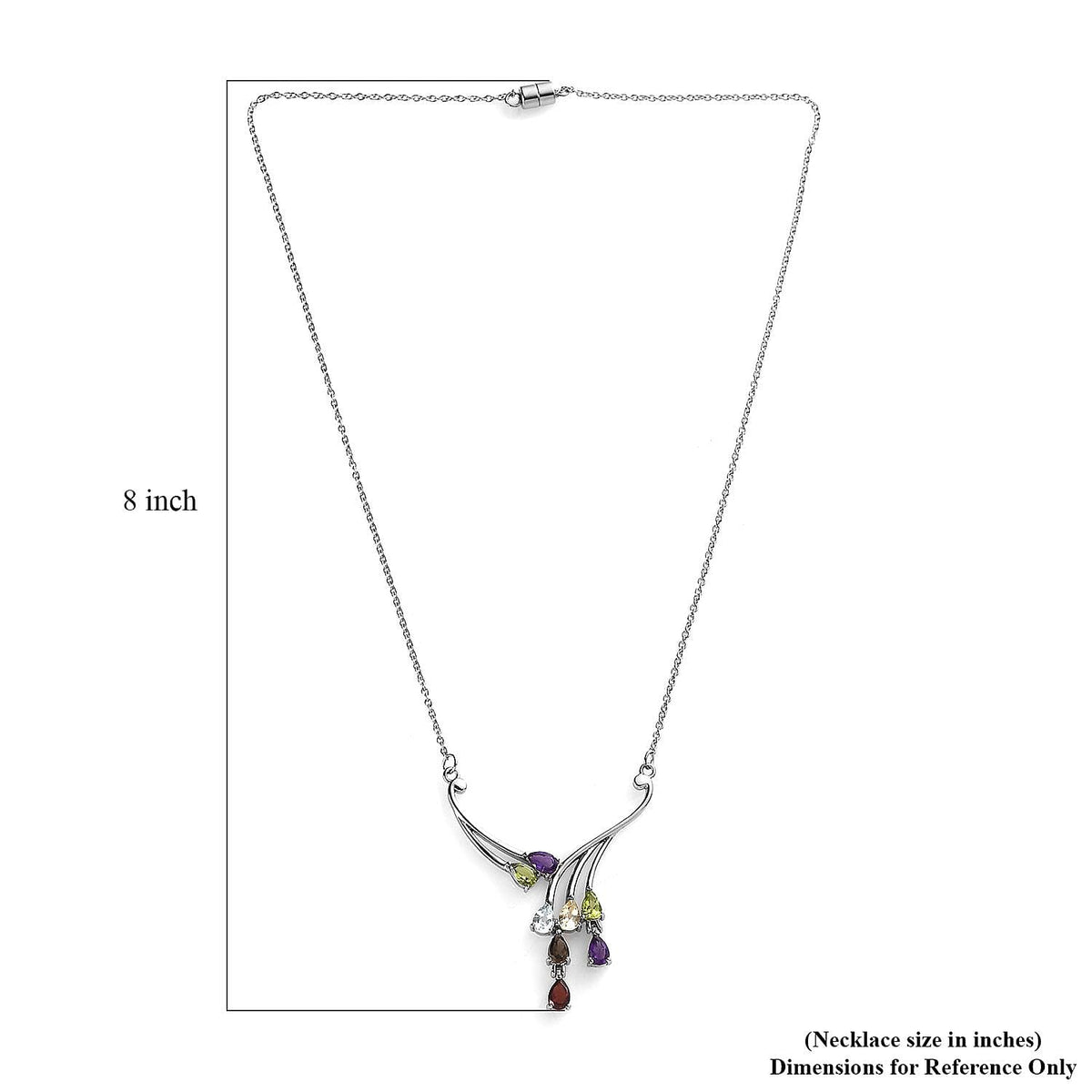 Multi Gemstone Waterproof Necklace