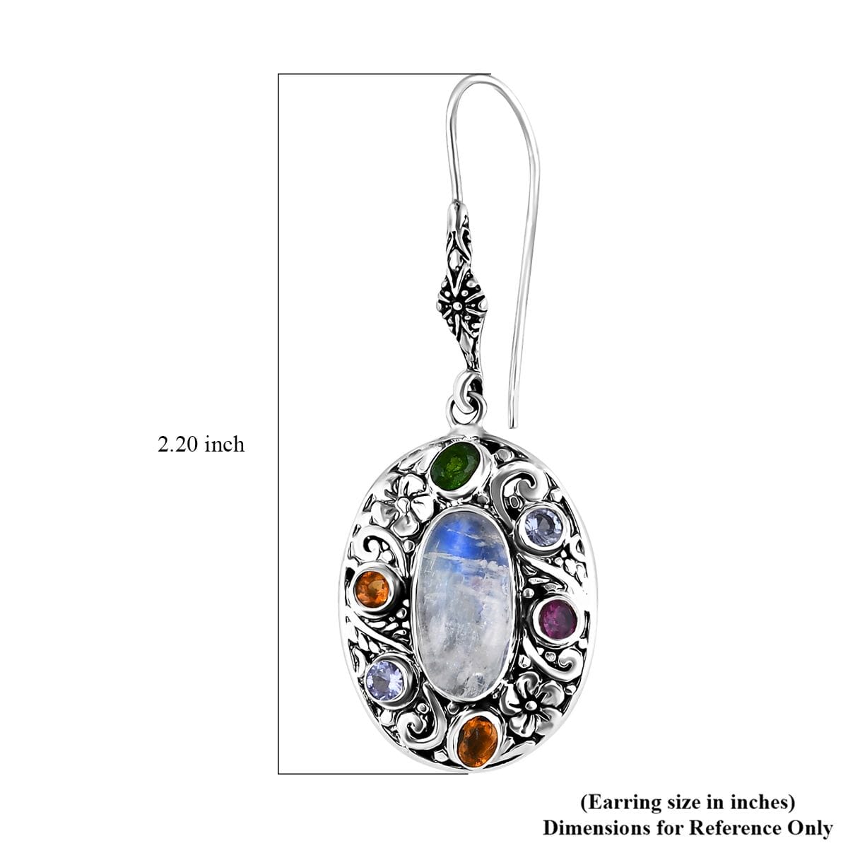 Rainbow Moonstone & Multi-Gemstone Earrings – Vitality & Creativity Boost