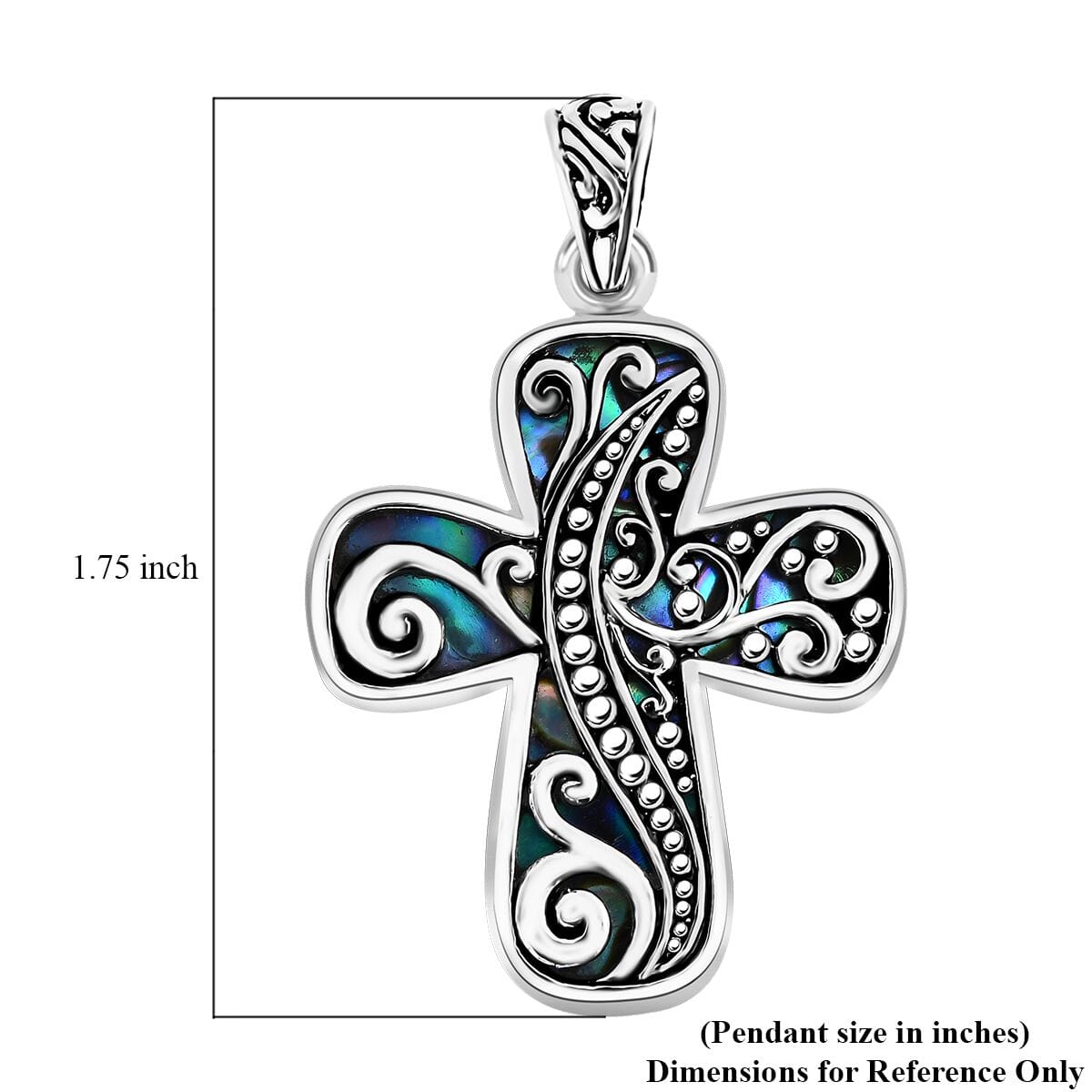 Bali Legacy Abalone Shell Cross Pendant β A Symbol of Protection and Transformation