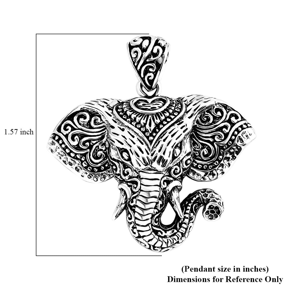 Bali Legacy Sterling Silver Owl & Elephant Pendant – A Symbol of Wisdom and Strength