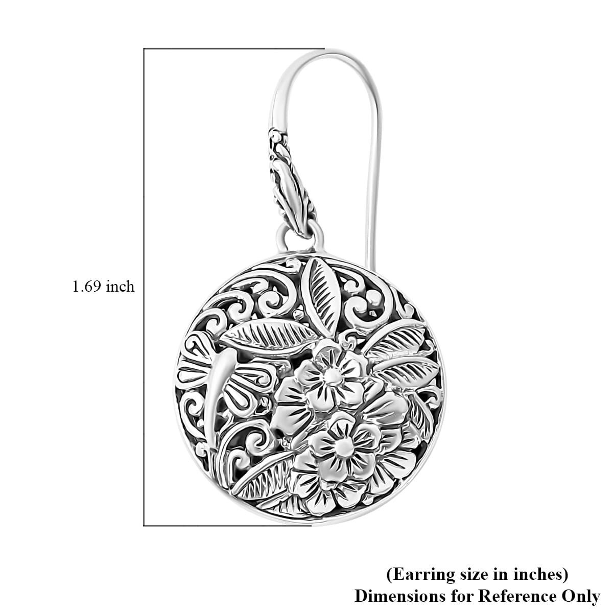 Bali Legacy Sterling Silver Floral Earrings β A Timeless Expression of Craftsmanship and Beauty