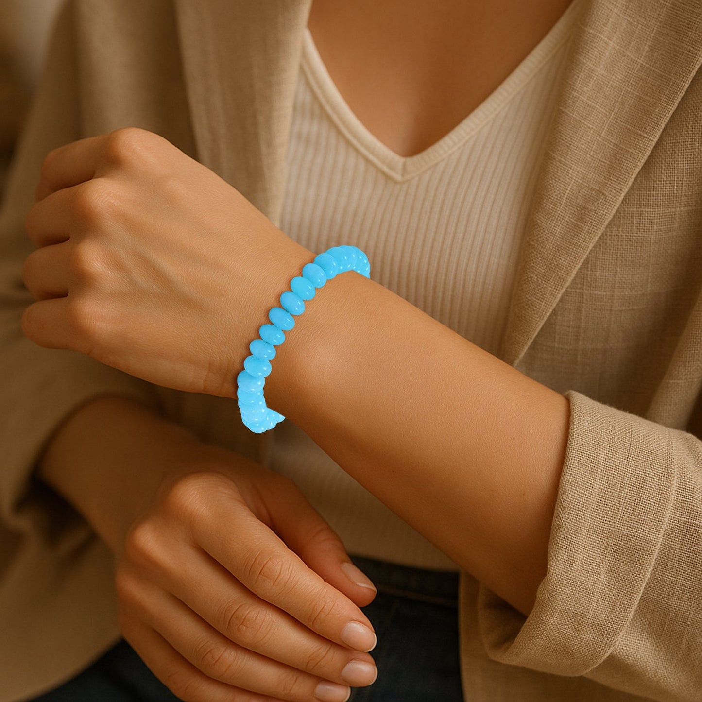 Amazonite Stretch Bracelet โ For Creativity, Clarity & Confidence