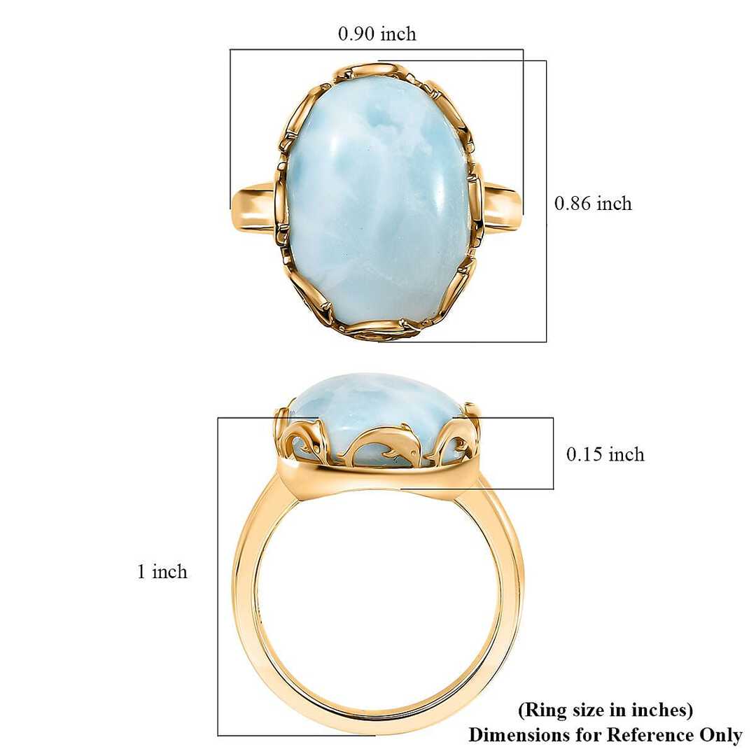 Larimar Tidal Crown Ring