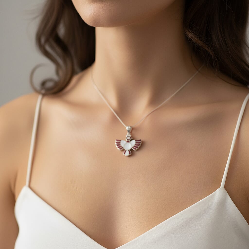 Peruvian Artistry Multi Gemstone Colca Condor Pendant — A Symbol of Freedom and Power