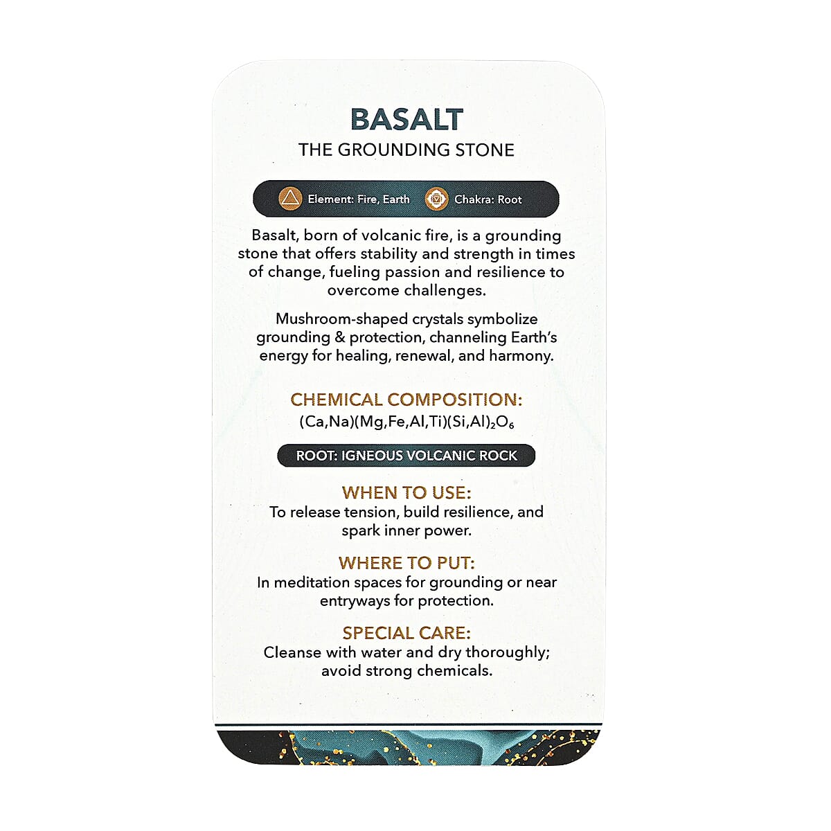 Grounding Basalt Mushroom - Large for Protection and Stability