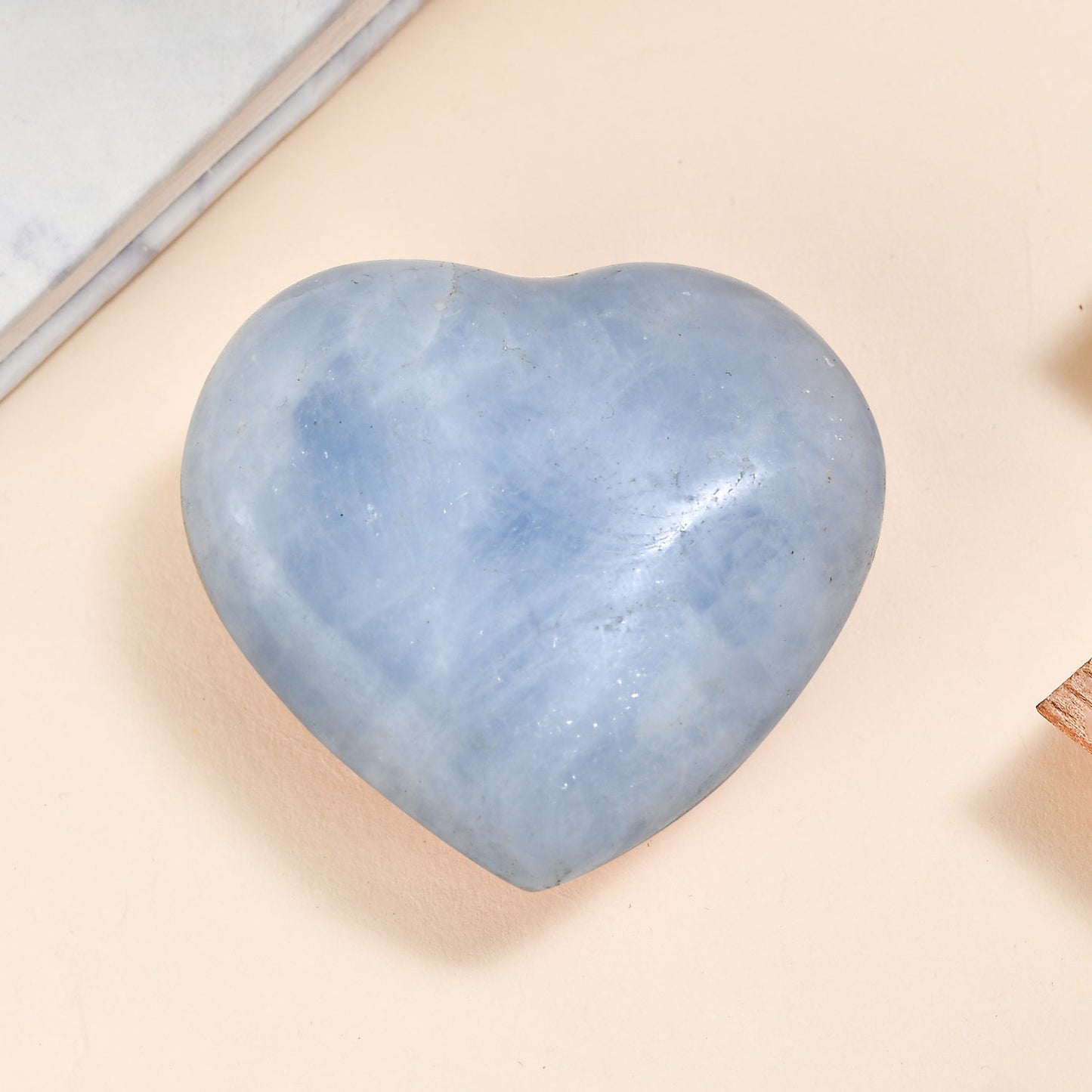 Blue Calcite Heart — Emotional Healing and Calm Energy