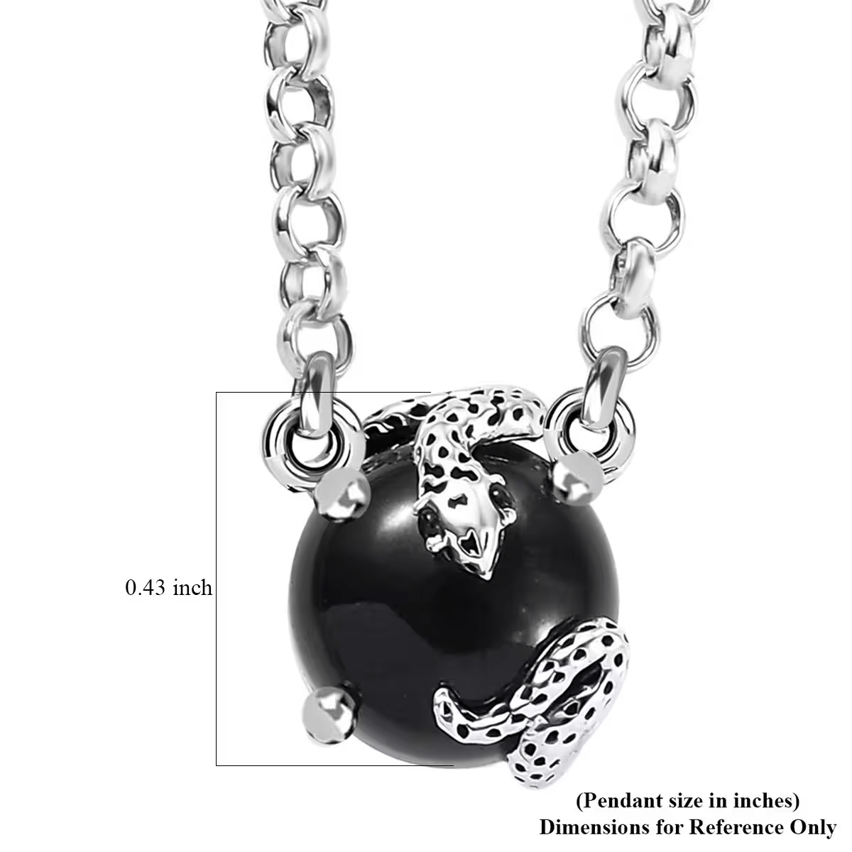 Year of the Snake Necklace – Black Jade & Thai Black Spinel 18 Inches