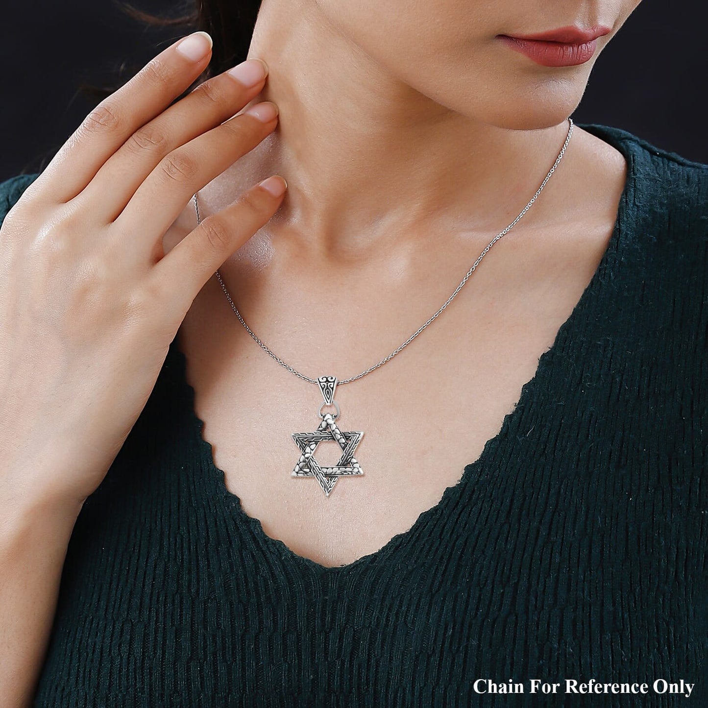 Balinese Star of David Pendant โ Strength & Spirituality in Sterling Silver