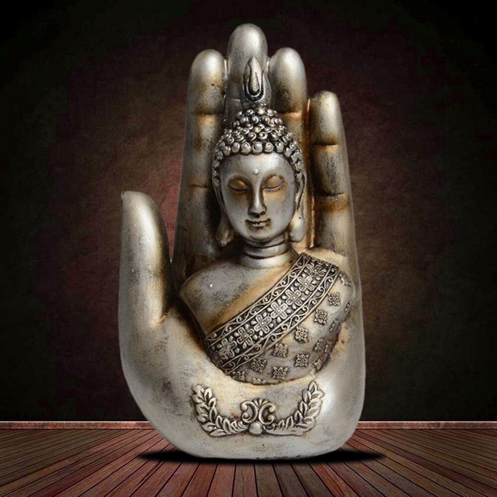 Palm Buddha Statue Figurine