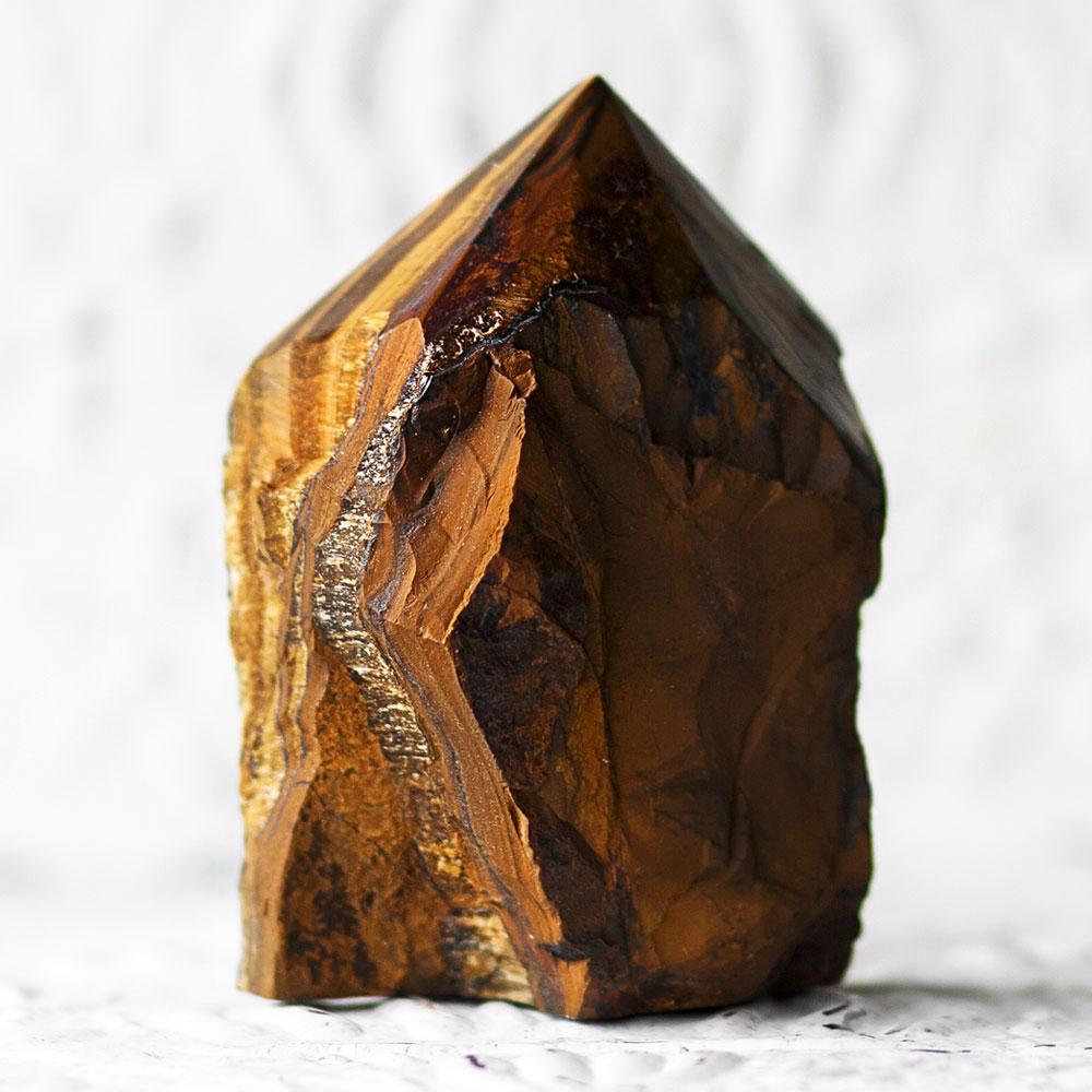 Tiger Eye Point with Natural Sides