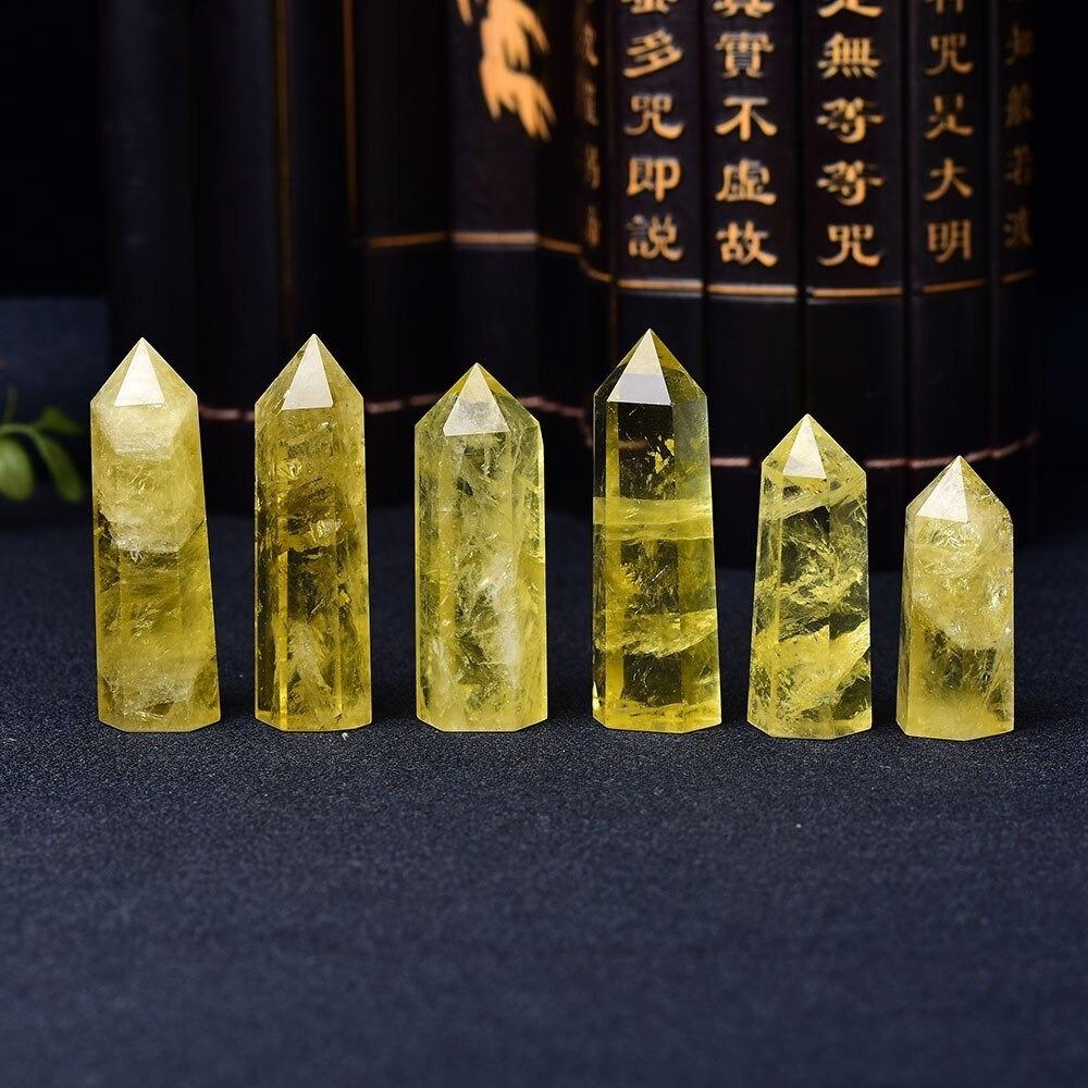 Yellow Citrine Quartz Stone Wand