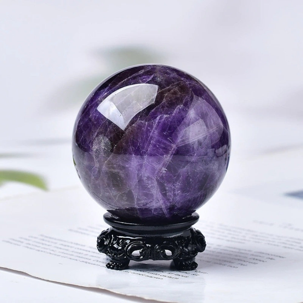 Polished Amethyst Crystal Ball