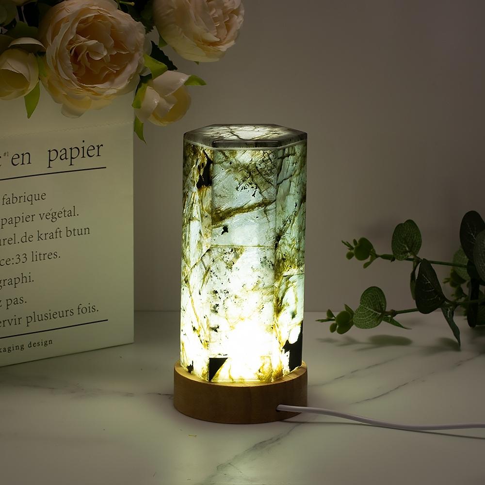 Labradorite Crystal Light Lamp