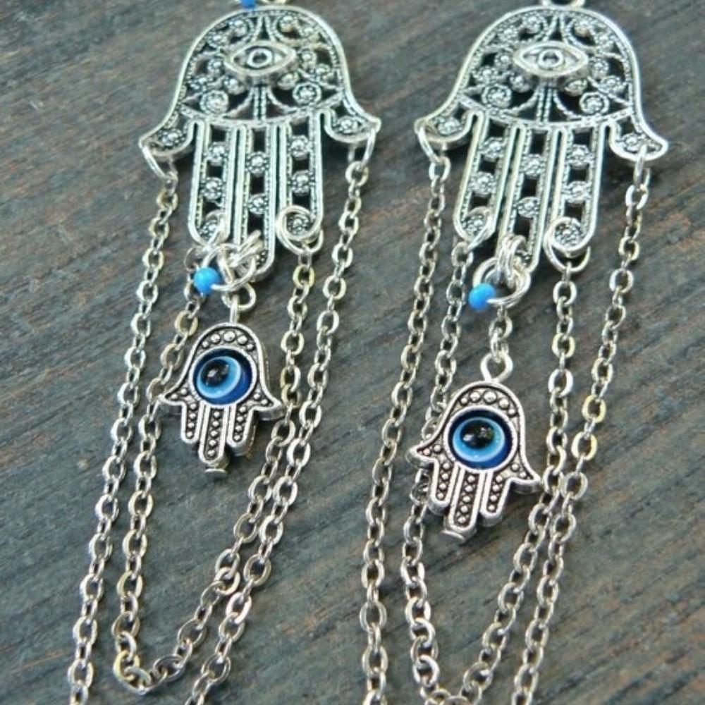 Spiritual Hamsa Evil Eye Earrings
