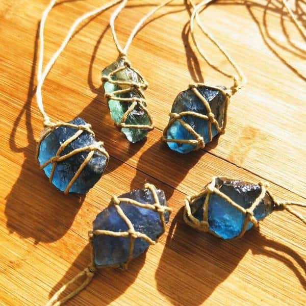 Multiple Aquatic Fluorite Necklaces