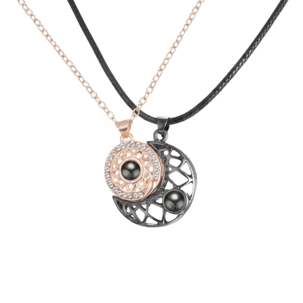 Magnetic Couple Matching Pendant Necklaces