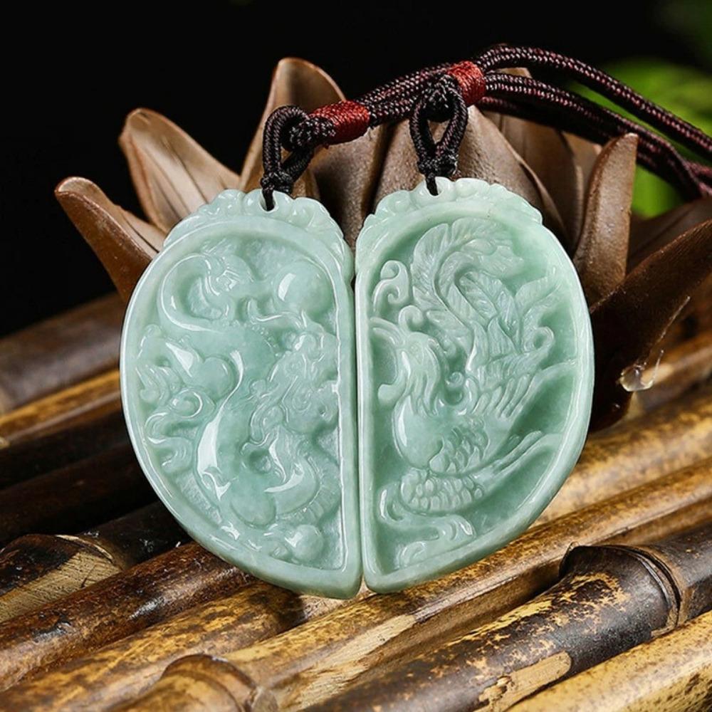 Crystal Jade Couple Matching Necklaces