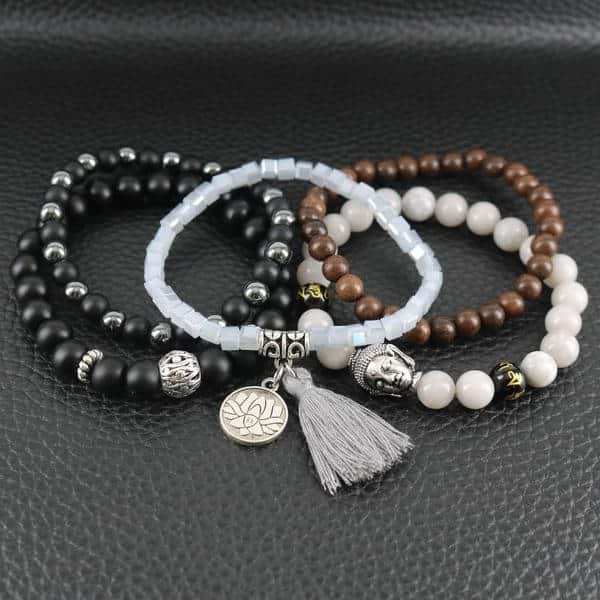 Buddha & Lotus Bracelet Set
