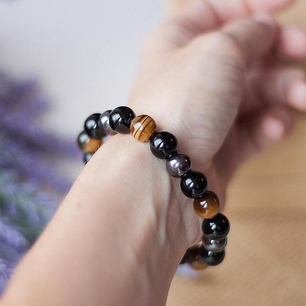 Triple Stone Protection Bracelet