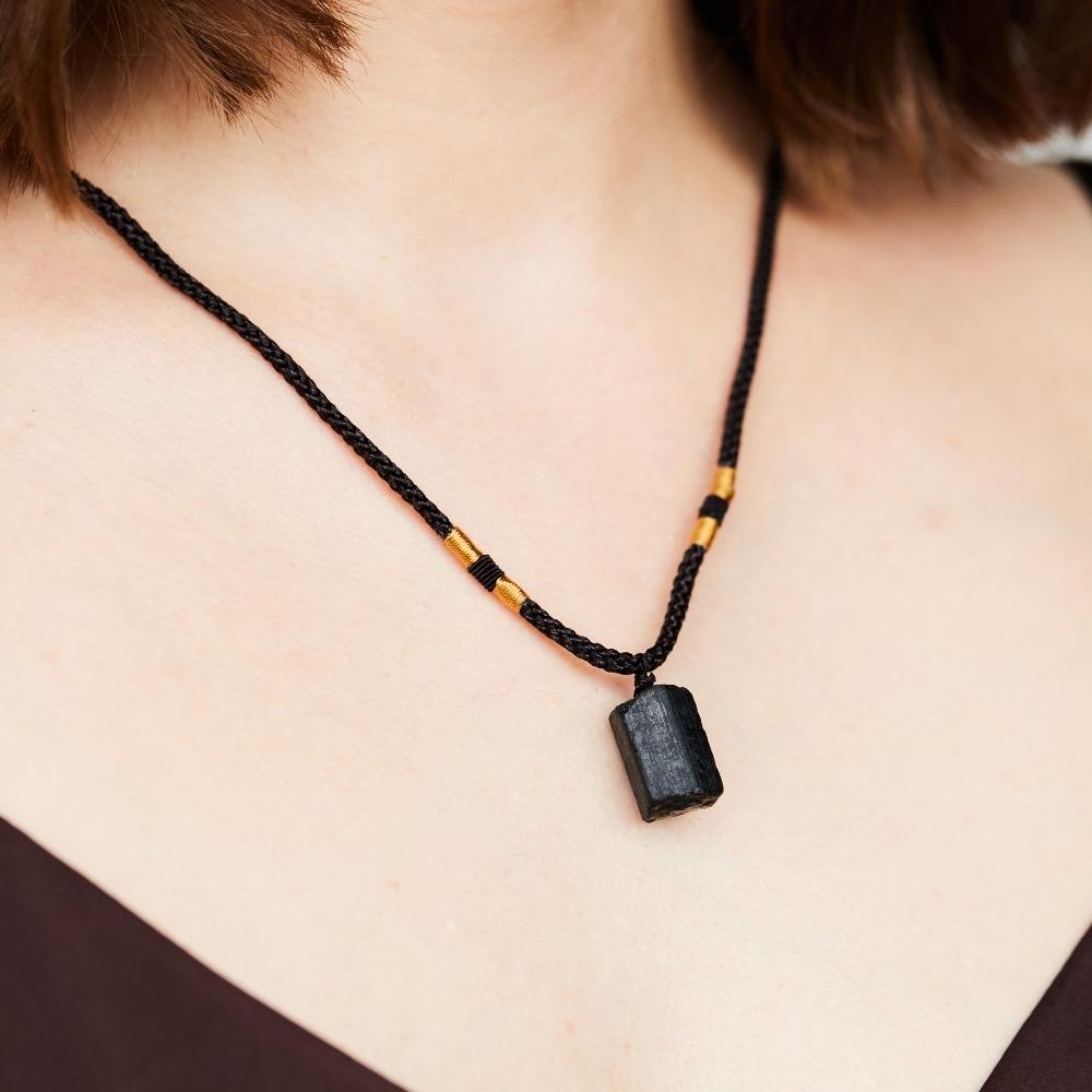 Natural Black Tourmaline Necklace