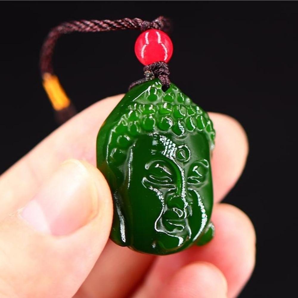 Jade Buddha Head Necklace