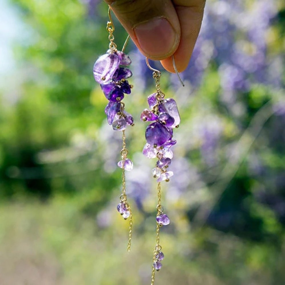 Amethyst Purple Earrings