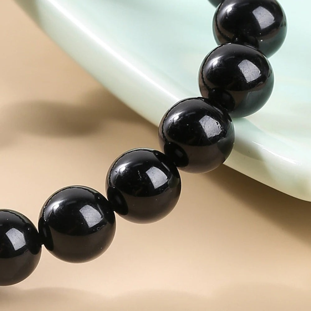 Black Tourmaline Bead Bracelet