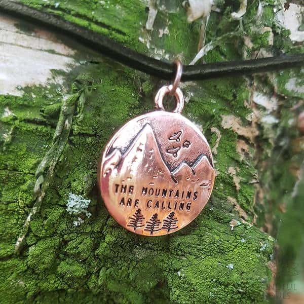 Handmade "The Mountains Are Calling" Necklace