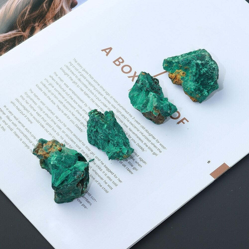 Raw Green Malachite Stones