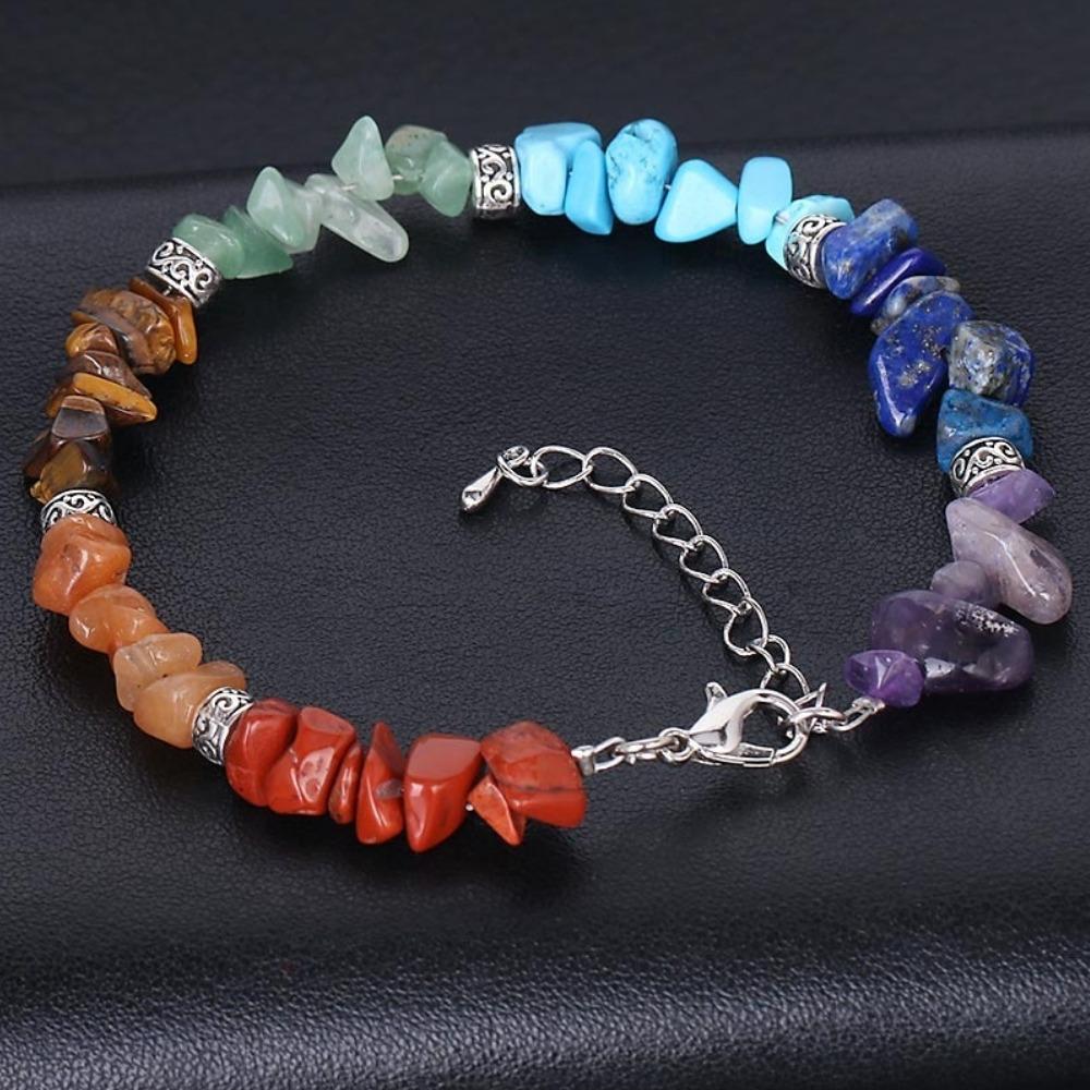 7 Chakra Gemstone Adjustable Bracelet