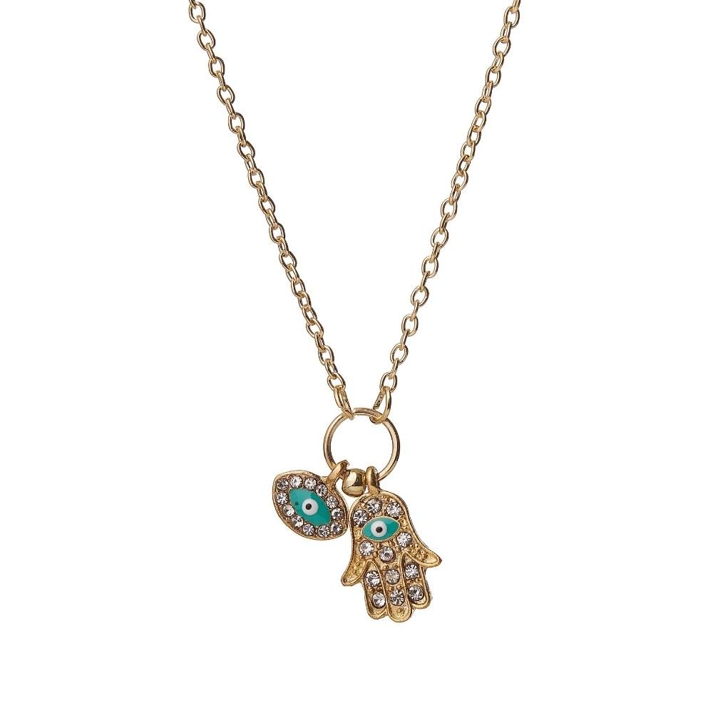 Hamsa Hand Evil Eye Necklace