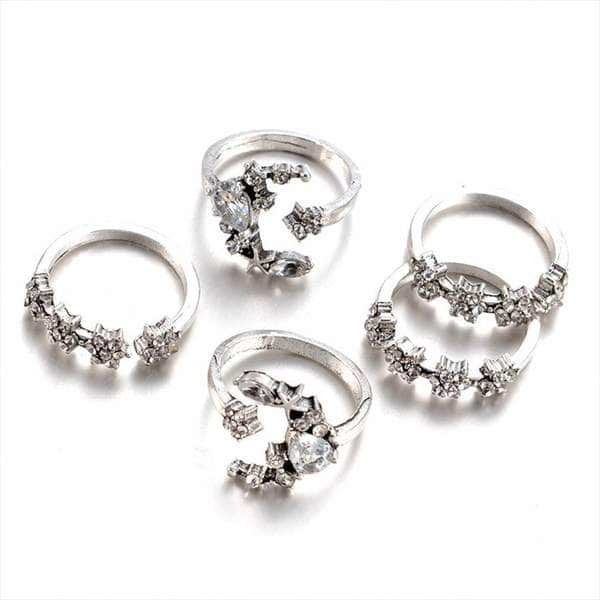 Lunar & Stars Bliss Ring Set