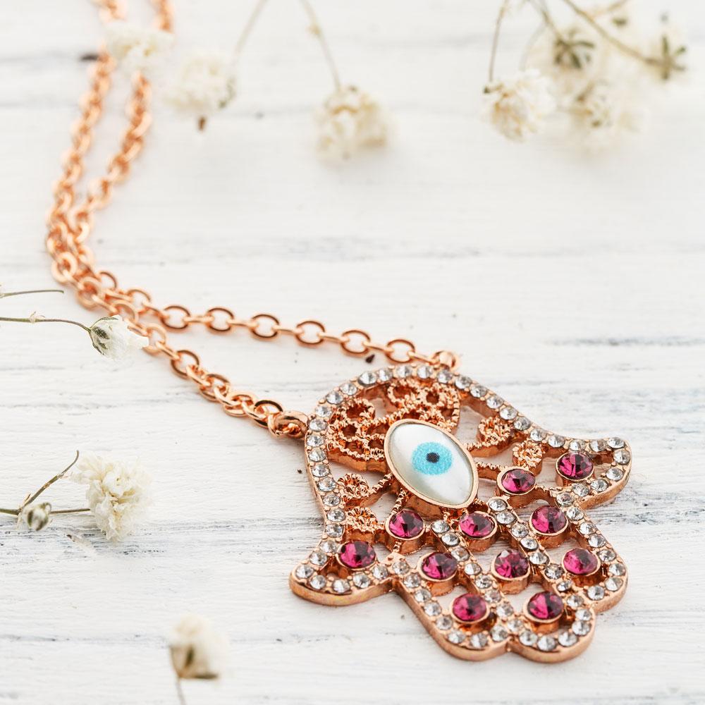 Hamsa Eye Necklace