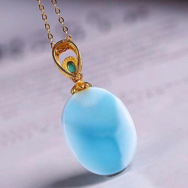Larimar Ocean Drop Necklace