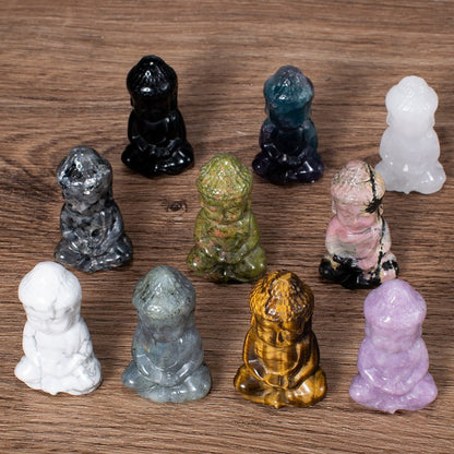 Meditating Buddha Crystal Figurines