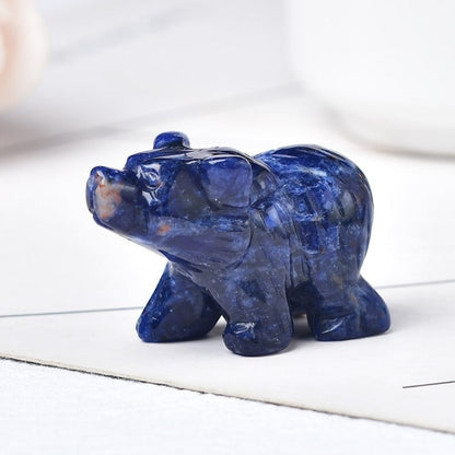 Natural Stone Bear Figurine