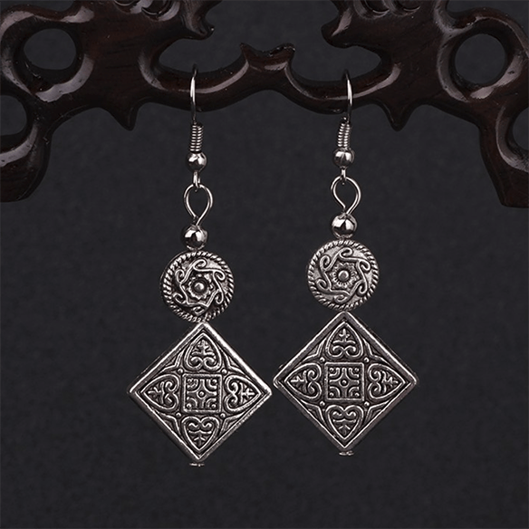 Oriental Boho Dangle Earrings