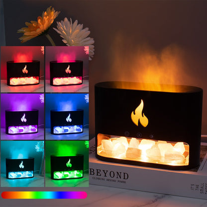 Himalayan Salt Fireplace Humidifier Lamp