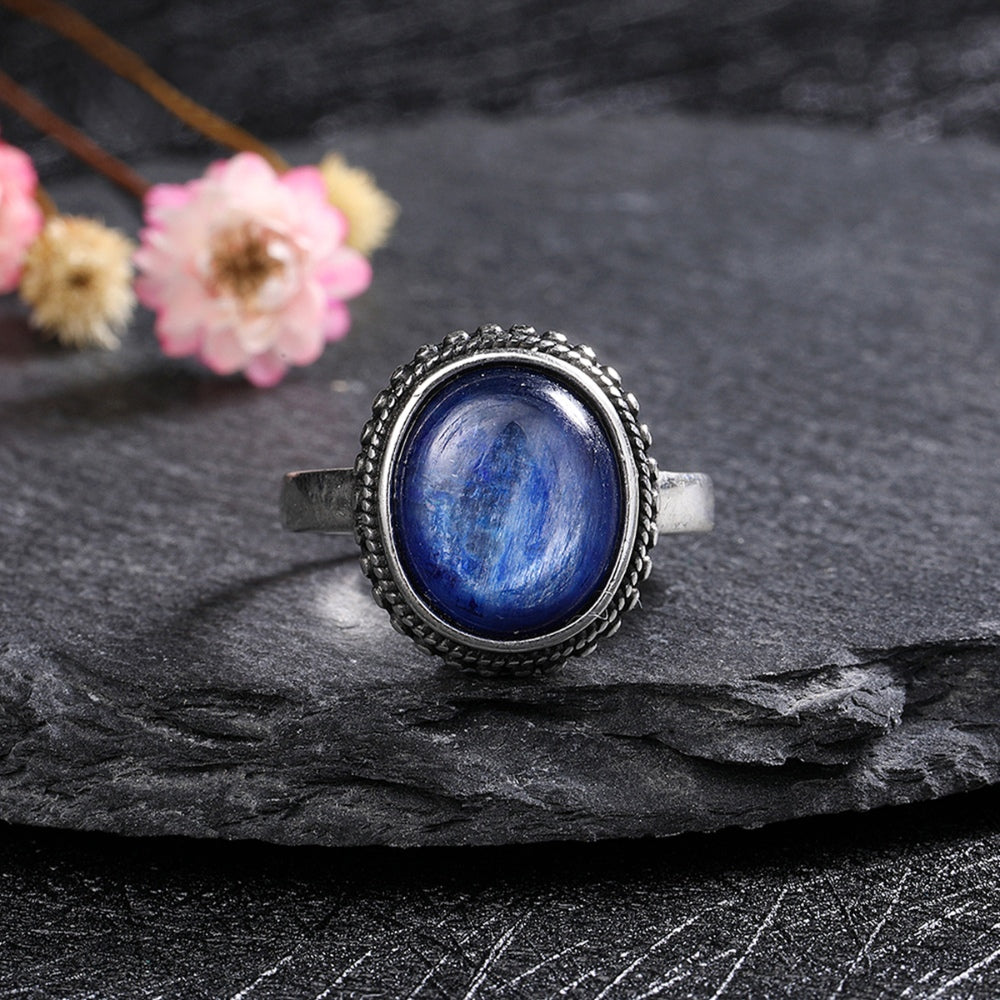 Deep Blue Natural Kyanite Ring