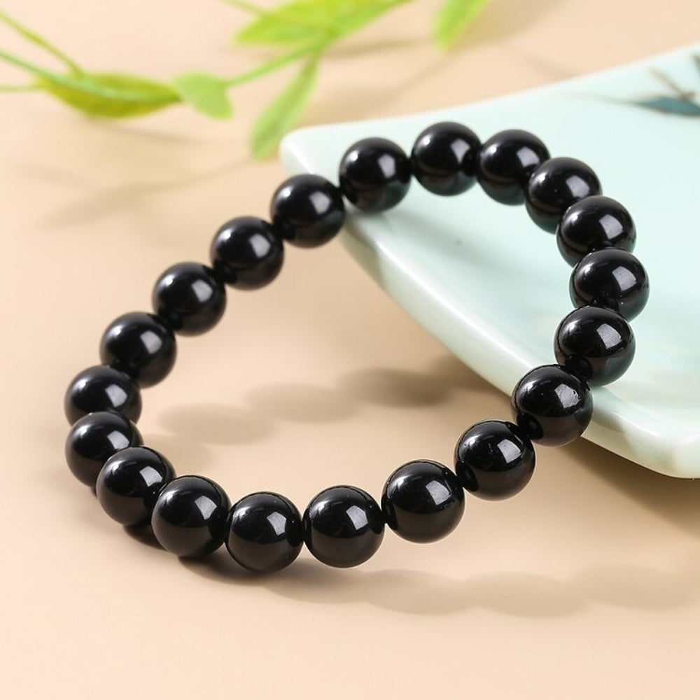 Black Tourmaline Bead Bracelet