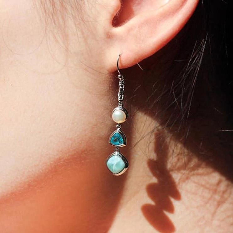 Silver Larimar Set