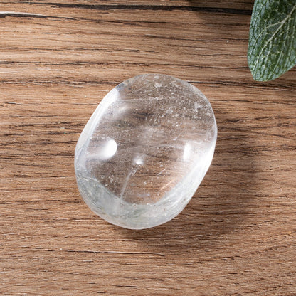 Clear Quartz Crystal Palm Stone